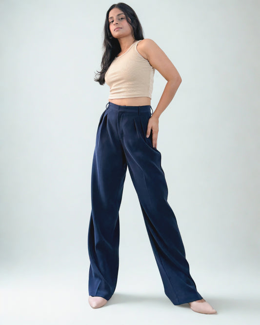 Soft Cotton Round-Neck Top | Latte Cream