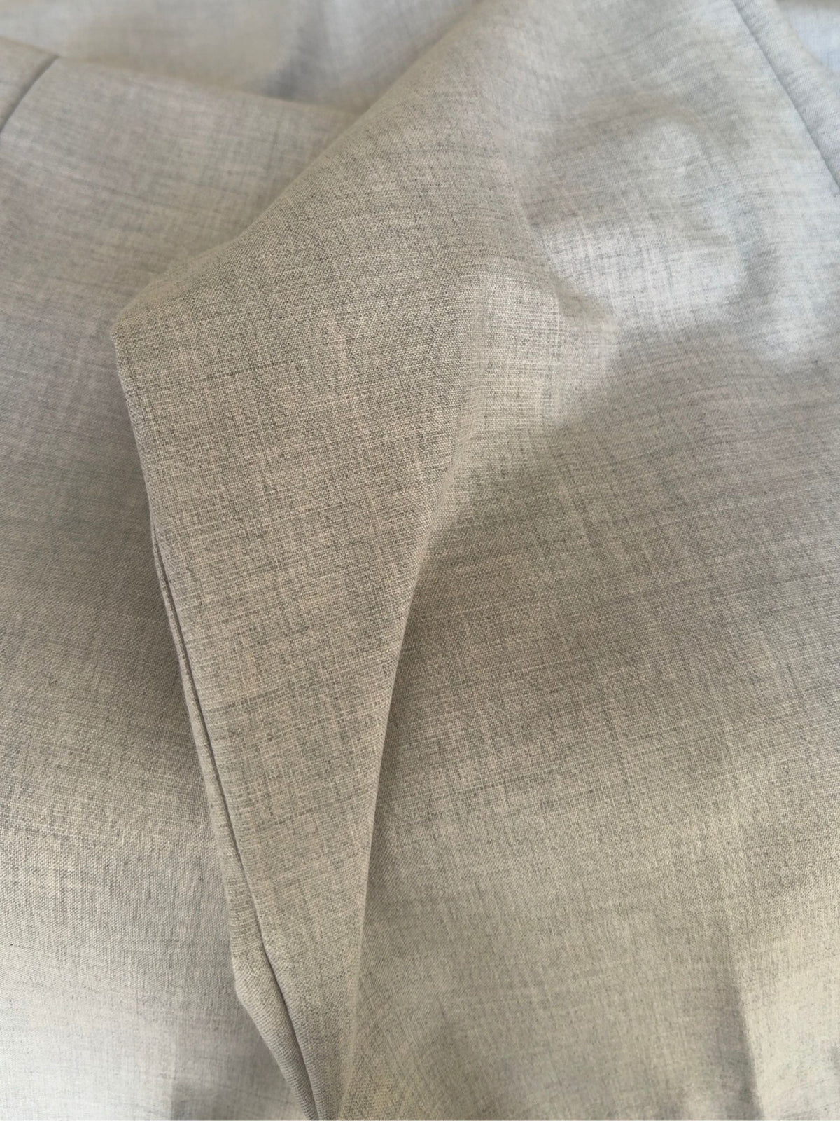 Tailored Straight Trousers | Grey Melange