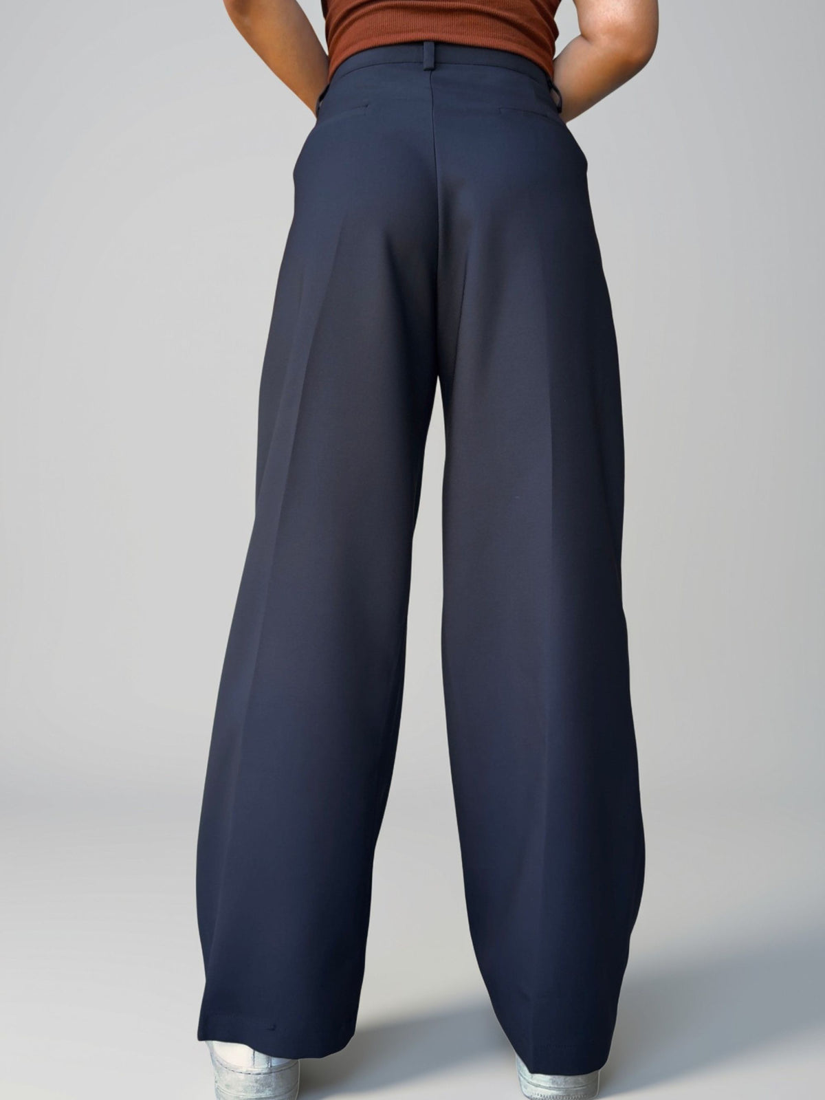 Tailored Comfy Wide Trousers | Raven Black