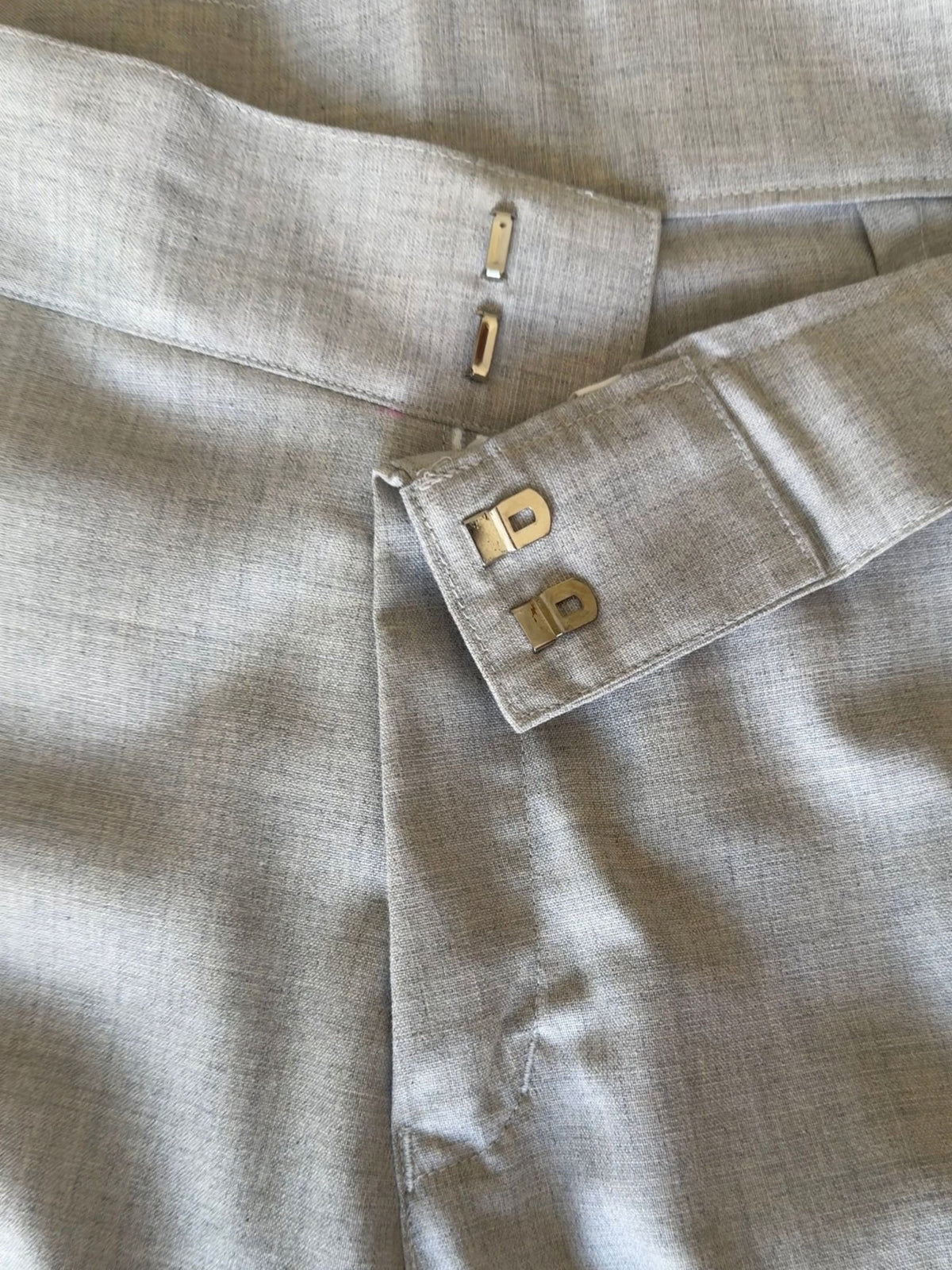 Tailored Straight Trousers | Grey Melange